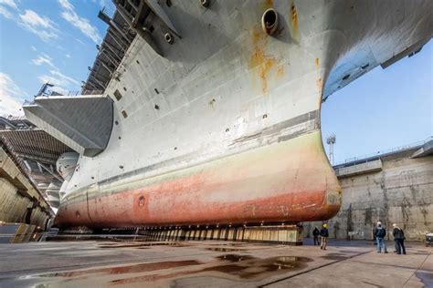 Uss Nimitz In Dry Dock Uss Nimitz Navy Carriers Navy Aircraft