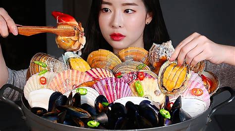 왕 조개찜 칼국수 리얼사운드먹방massive Clam Boil Braised Seafood Mukbang Eating Show Makanan Laut đồ ăn Biển