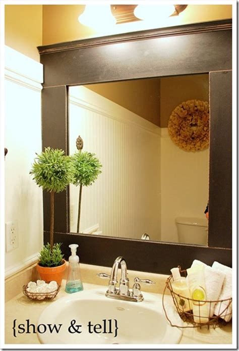 How to frame a bathroom mirror with mosaic tile. 10+ DIY ideas for how to frame that basic bathroom mirror