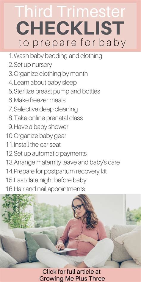 Third Trimester Checklist To Prepare For Baby Preparing For Baby