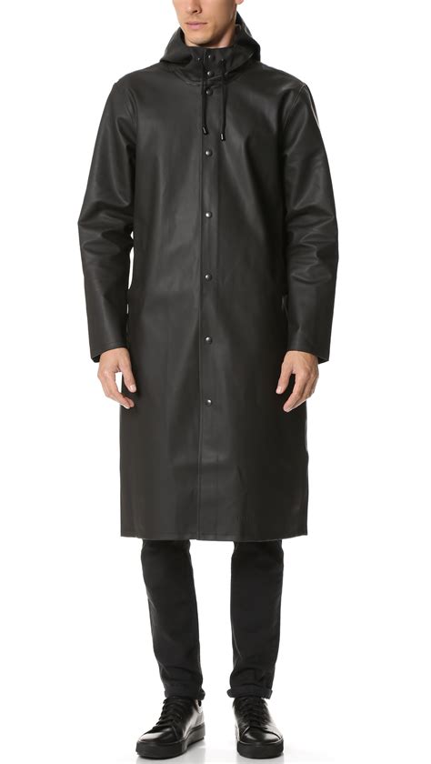 Stutterheim Stockholm Long Raincoat In Black For Men Lyst