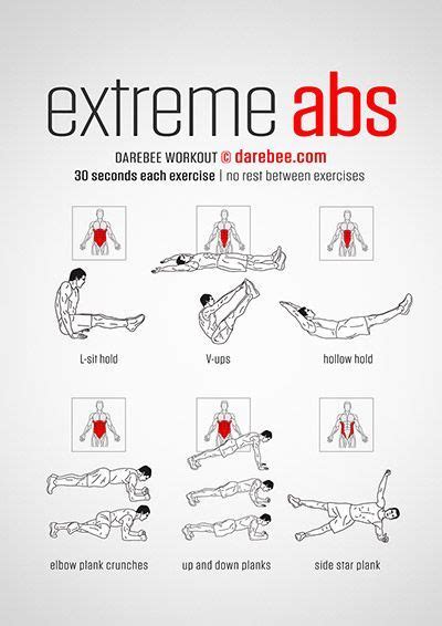 Darebee Workouts Extreme Ab Workout Total Ab Workout Abs Workout