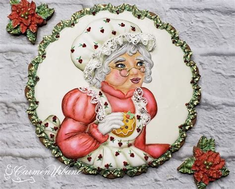 Mrs Claus In 2020 Sugar Cookies Decorated Sugar Art Edible Art