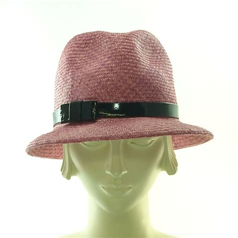 Rose Pink Ladies Fedora Hat Pink Straw Hat By Themillineryshop