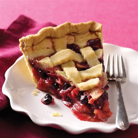 Berry Apple Rhubarb Pie Recipe Taste Of Home