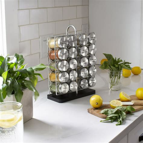 Orii 20 Jar Spice Rack Filled With Spices