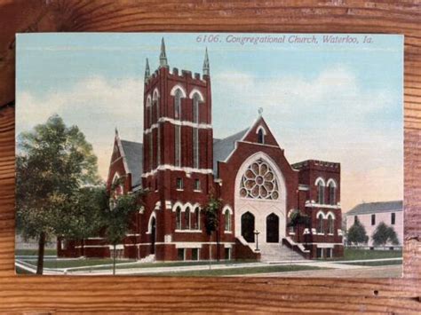 Congregational Church Waterloo Iowa Vintage Postcard Ebay