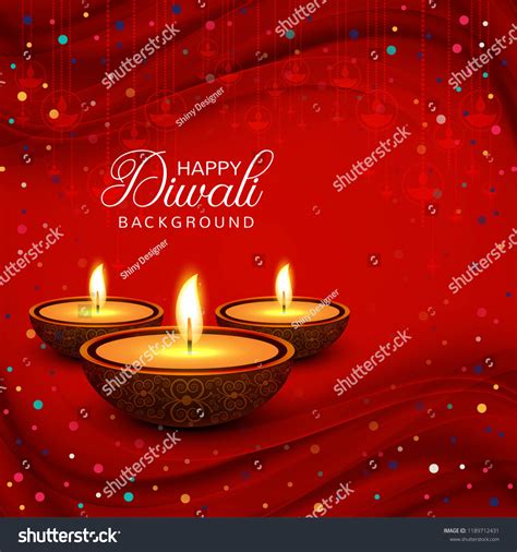 Beautiful Happy Diwali Decorative Background Vector Stock Vector