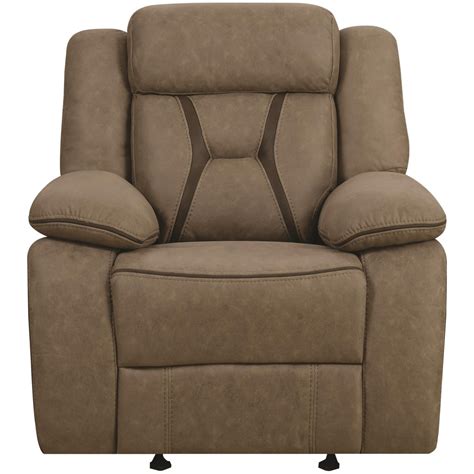 Coaster Houston Coas 602266 Casual Pillow Padded Glider Recliner With