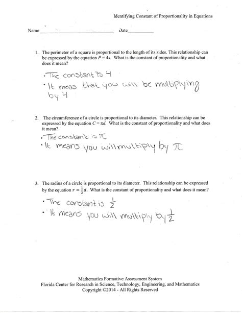 32 Constant Of Proportionality Worksheet Education Template