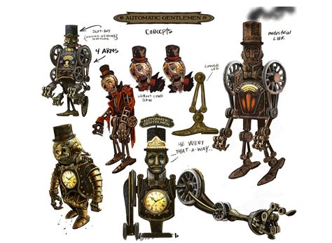 The Beards Beaus And Bad Guys Of Bioshock Infinite Bioshock Art Infinite Art Steampunk Artwork