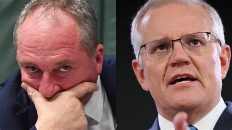 scott morrison hit with another text message drama as barnaby joyce label prime minister a
