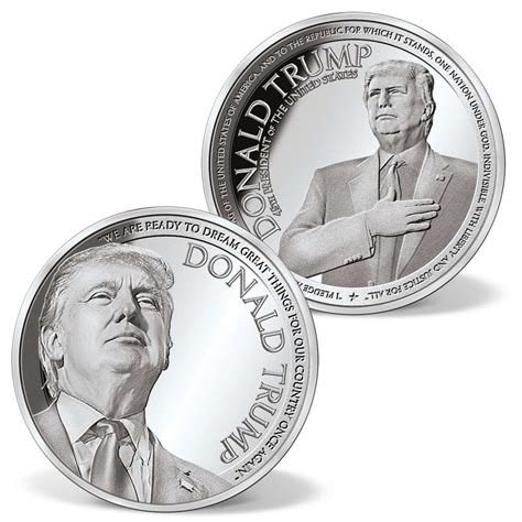 Complete Speeches Of Donald Trump Coin Set Silver Plated Silver