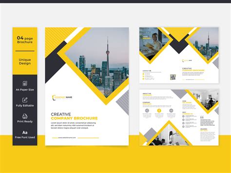 Premium Vector Company Profile Brochure Template Design Multipage Riset