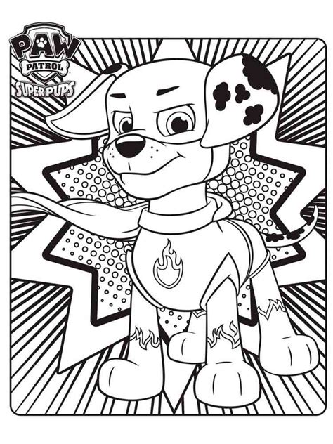 Paw Patrol Mighty Pups Coloring Pages