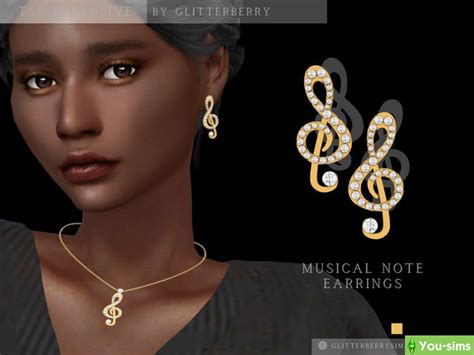 Скачать Украшения Musical Note от Glitterberryfly к Sims 4 You Sims