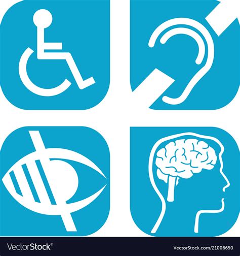 Disabled Symbol Collection Image Royalty Free Vector Image