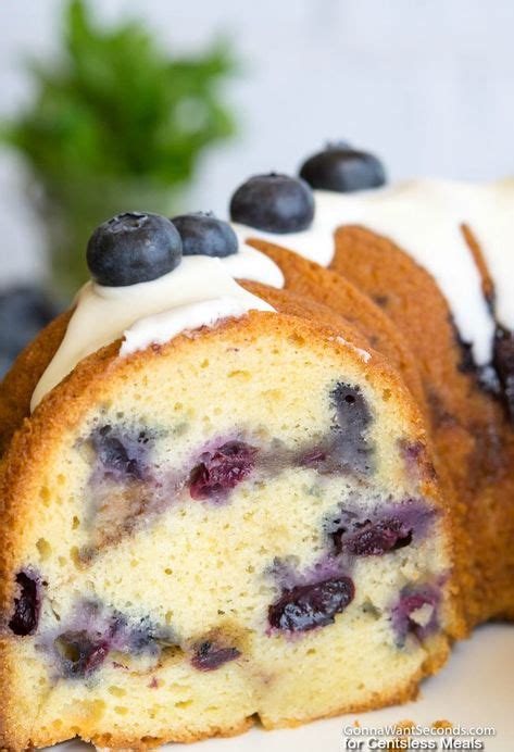 Blueberry Coffee Cake With Blueberry And Glaze Icing Garnish