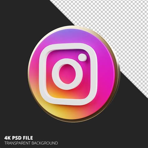 Premium Psd Social Media 3d Icon Instagram