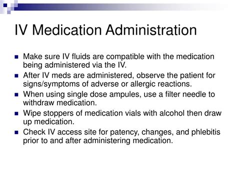 Ppt Lpn Initial Iv Push Medication List Powerpoint Presentation Free