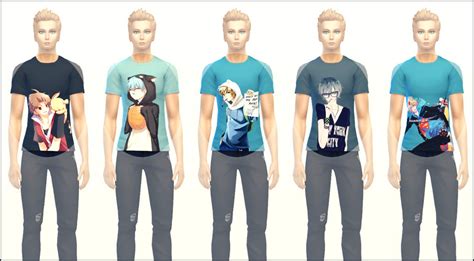 Sims 4 Downloads Sims 4 Custom Content Anime Boy Shirts Male