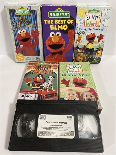 Sesame Street Lot Vhs Lot Of 4 Sesame Street Elmo Vhs Tapes 999