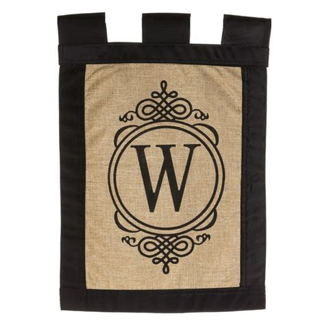 Evergreen Enterprises Burlap Monogram Garden Flag