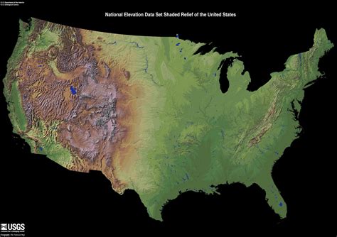Usa Shaded Relief Map From Usgs Relief Map Geology Geographic