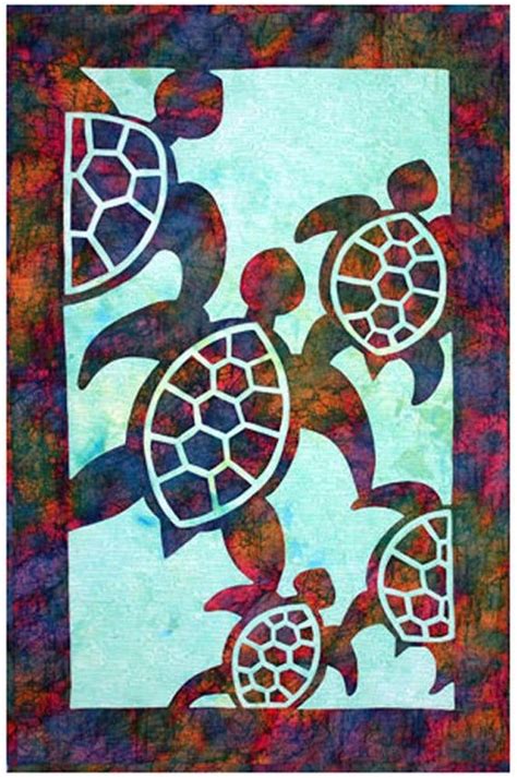 Herd Of Turtles Quilt Pattern Hawaiian Appliqué Pacific Rim Etsy
