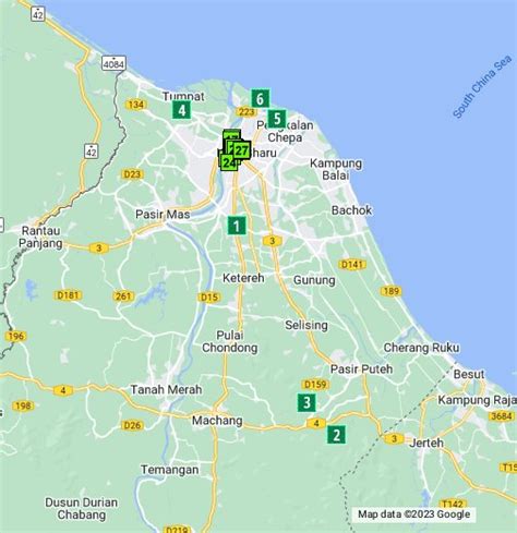 Peta Daerah Kota Bharu Andrea Wright