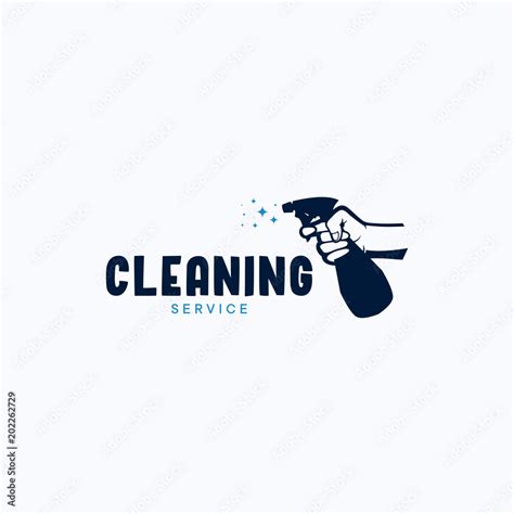 Cleaning Service Logo Template Design Creative Vector Emblem For Icon Or Design Concept Stock
