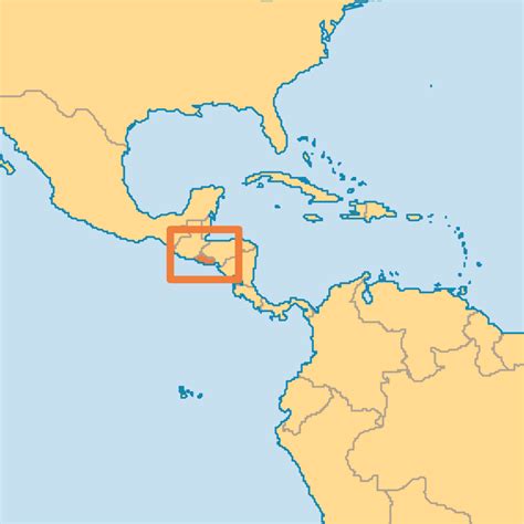 El Salvador Map Central America Do Not Depart