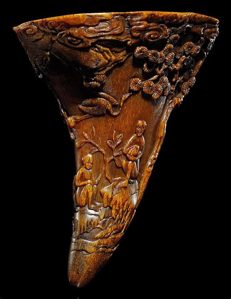 A FINELY CARVED RHINOCEROS HORN CUP , 17TH CENTURY | Christie's