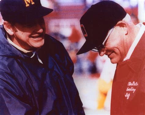 Bo Schembechler Michigan Woody Hayes Ohio State 8x10 Sports Action