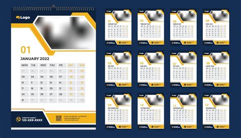 Wall Calendar 2022 Template Design Idea Calendar 2022 2759745 Vector
