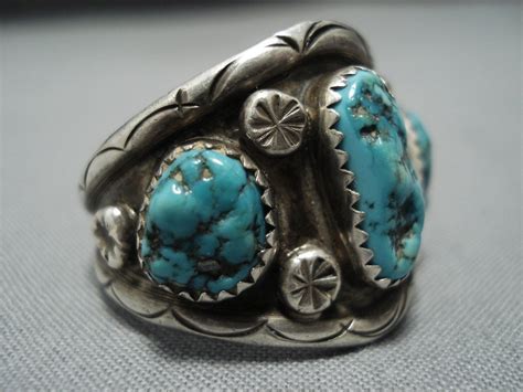 Exceptional Vintage Native American Jewelry Navajo Turquoise Sterling