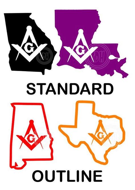 Your State Masonic Vinyl Decal For Outdoors Or Indoors Yeti Etsy