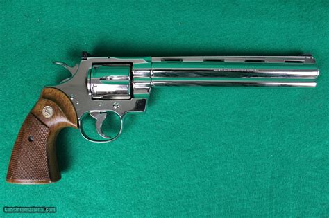 Colt Python 357 Magnum Nickel 8 Inch Barreled Revolver For Sale