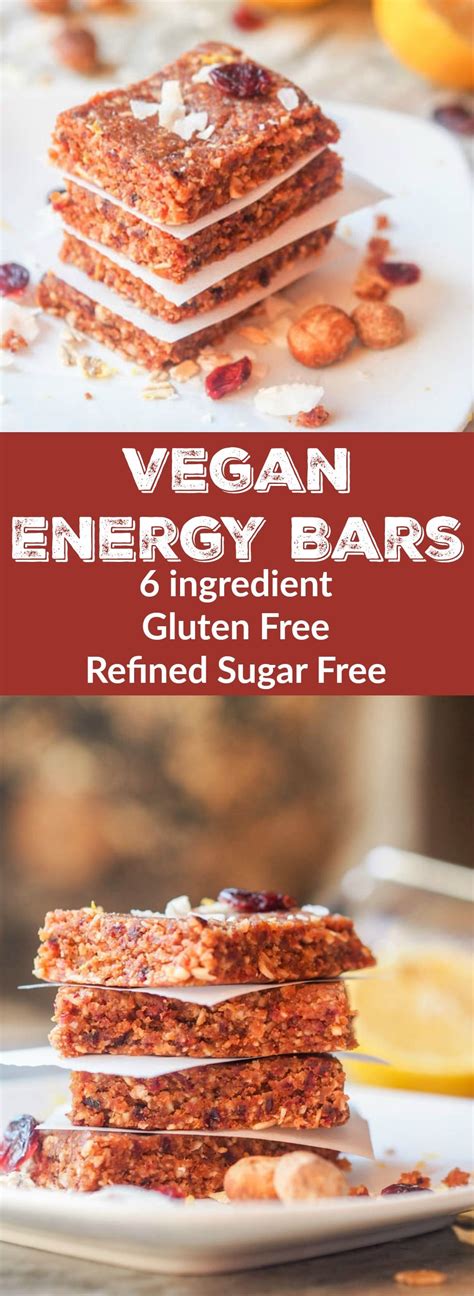 Vegan Energy Bars With Coconut Macadamia And Cranberry Gluten Free