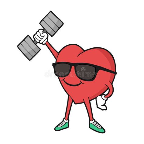 Gym Heart Illustration Stock Vector Illustration Of Exercise 157151533