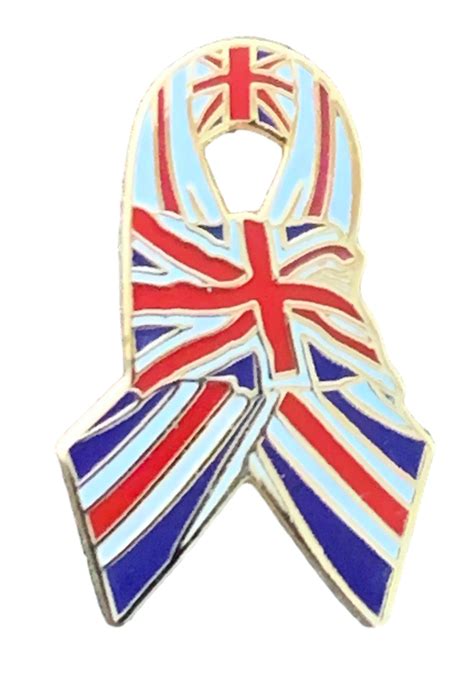 Union Jack Flag Ribbon Quality Enamel Lapel Pin Badge T Etsy