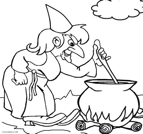 Witch Coloring Pages Preschool At Free Printable