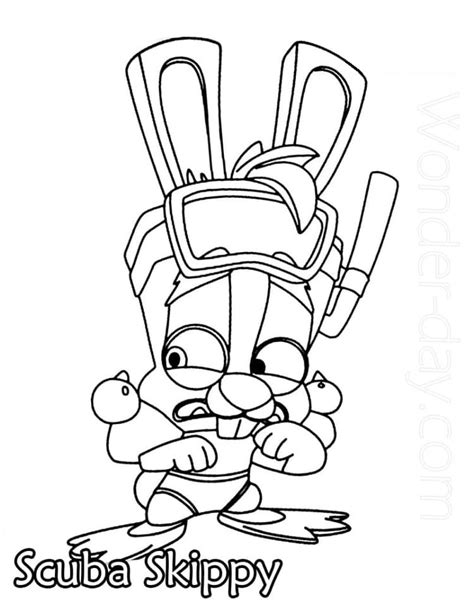 Download Scuba Skippy Zooba Coloring Page - Free Printable Coloring ...