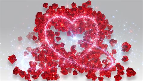 Stock Video Of Colorful Sparkling Heart With Rose 984598 Shutterstock