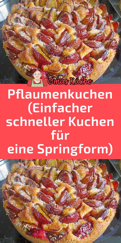 Schneller schokokuchen , ein rezept der kategorie backen süß. Pflaumenkuchen (Einfacher, schneller Kuchen für eine ...