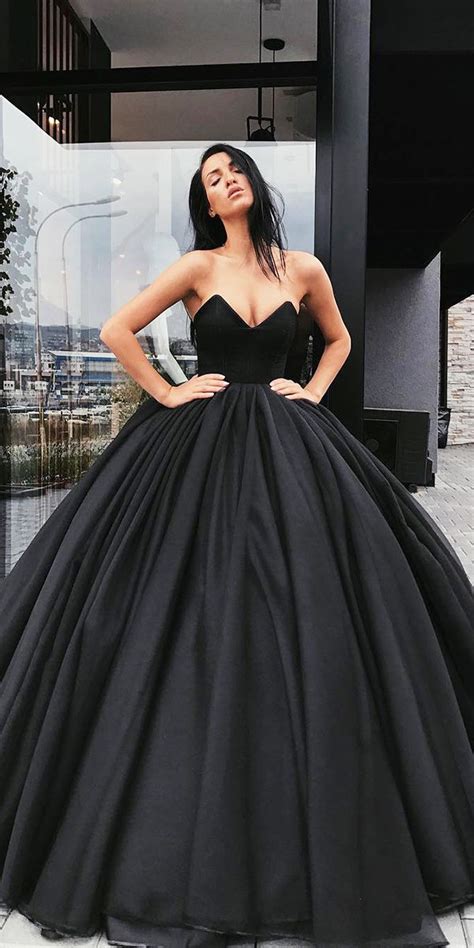 27 Beautiful Black Wedding Dresses That Will Strike Your Fancy Black Wedding Dresses Ball Gown