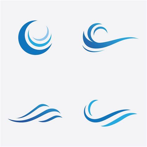 Premium Vector Blue Wave Logo Vector Water Wave Illustration