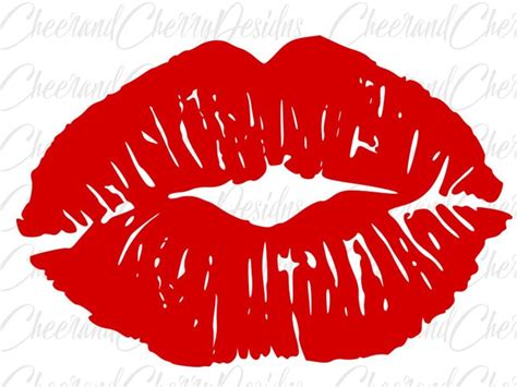 Kiss Lips Svg Red Lips Cricut Cut Files Lips Svg Svg File For Cricut