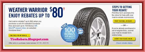 Rebates For Goodyear Tires