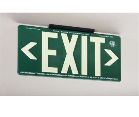 100ft Green Exit Sign Esafety Supplies Inc